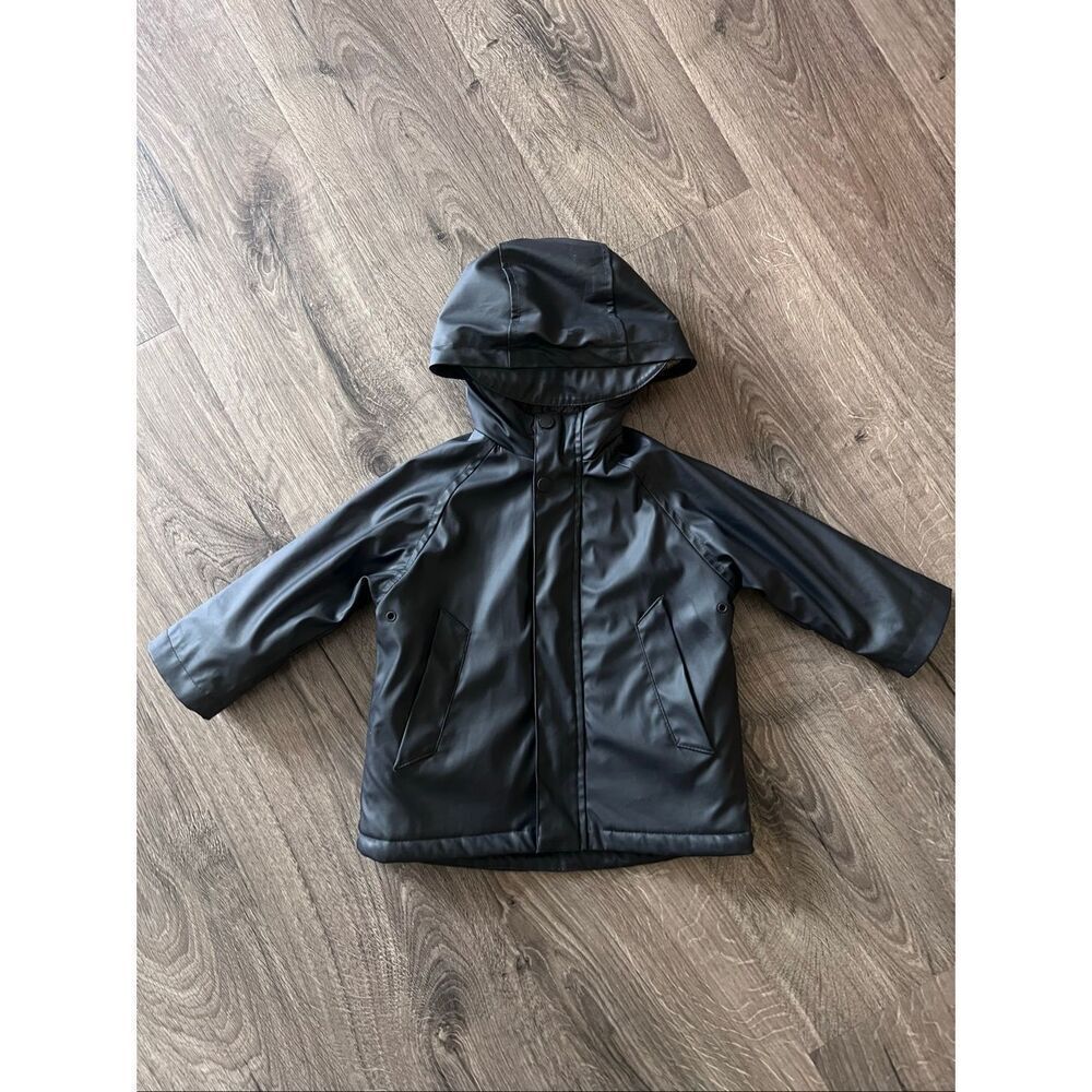 Zara RUBBERIZED WATER-RESISTANT FLEECE Boys Jacket size 12-18 months